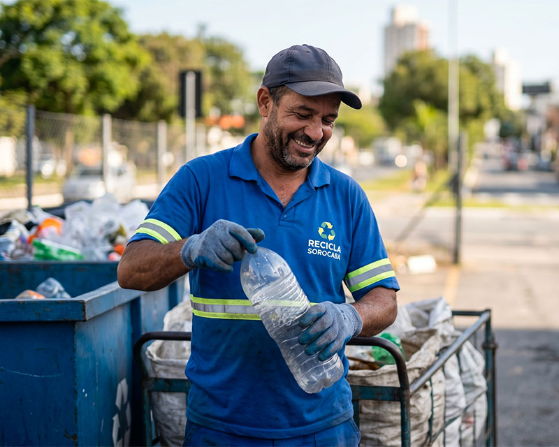 Materiais reciclados no processo de recuperação