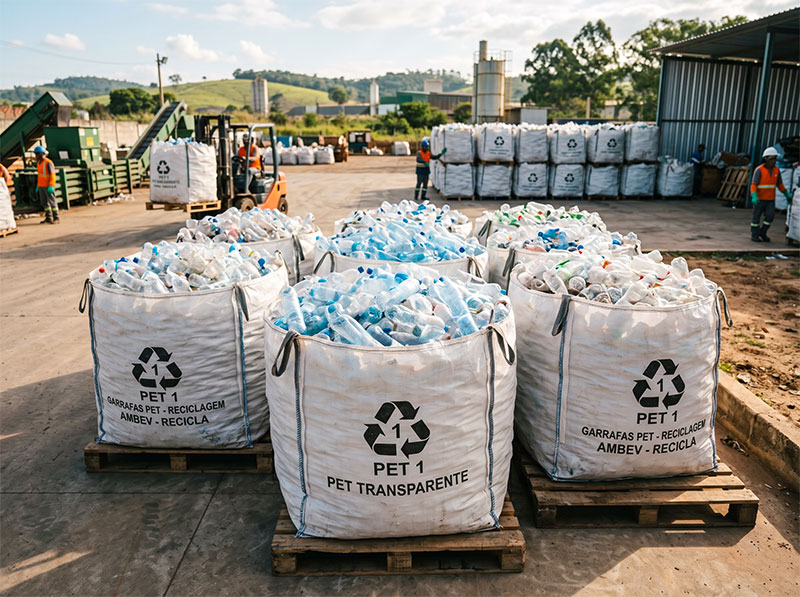 Grãos reciclados Ecoplast Brasil