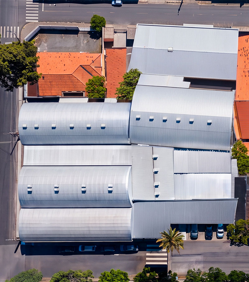 Vista aérea da empresa Ecoplast Brasil