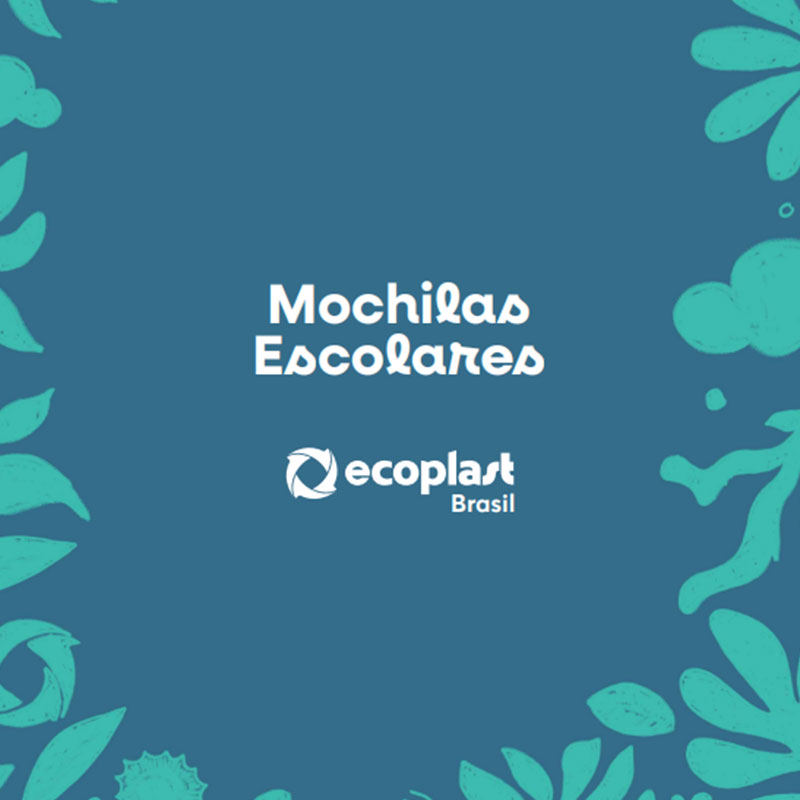Capa do Catálogo de Mochilas Escolares Ecoplast Brasil
